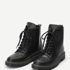 Solid Lace-up Combat Boots