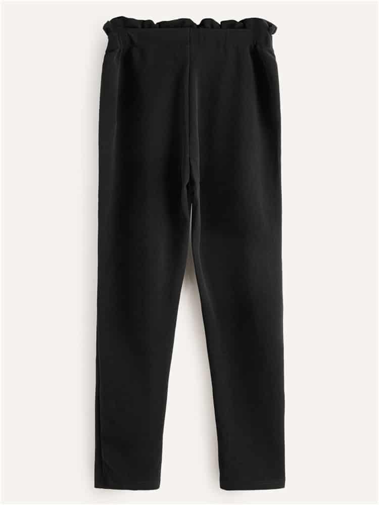 Paperbag Waist Skinny Pants With Belt