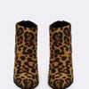 Pointed Toe Chunky Heel Leopard Booties