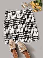 Plaid Textured Skirt