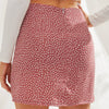 Dalmatian Print Split Hem Mini Skirt